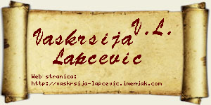 Vaskrsija Lapčević vizit kartica
